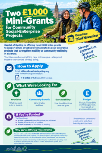 A flyer describing the grant (as described in the post)